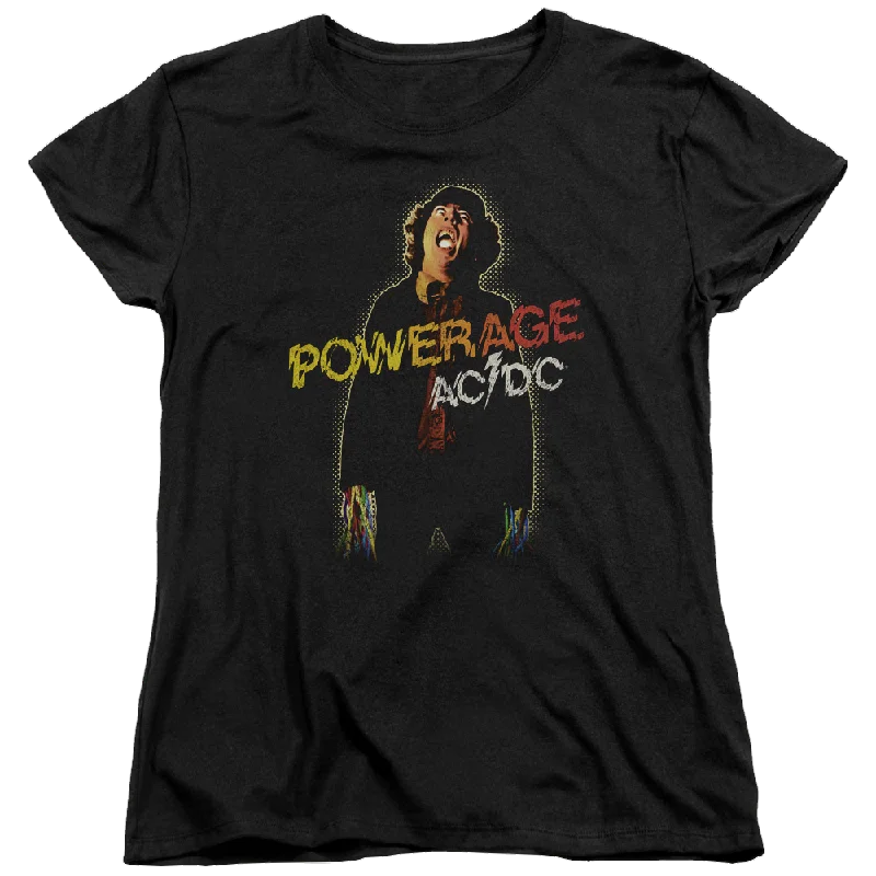 AC/DC Powerage - Women's T-Shirt Striped Floral Plaid