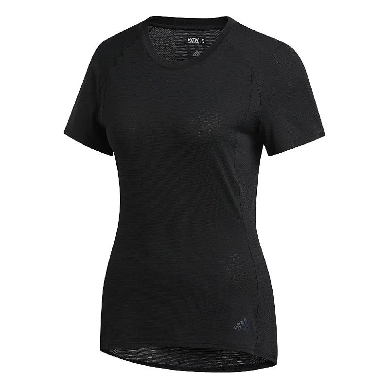 adidas Womens Supernova Short Sleeve Running T-Shirt Mesh Blend Leather Blend Suede Blend