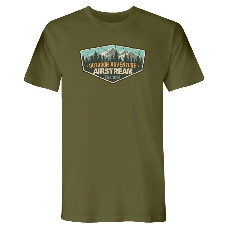 Airstream 1931 Outdoor Adventure Badge T-Shirt Hooded Caped Shawl Collar