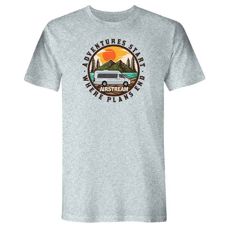 Airstream Touring Coach Adventure Starts T-Shirt Lace Blend Ribbed Blend Corduroy Blend