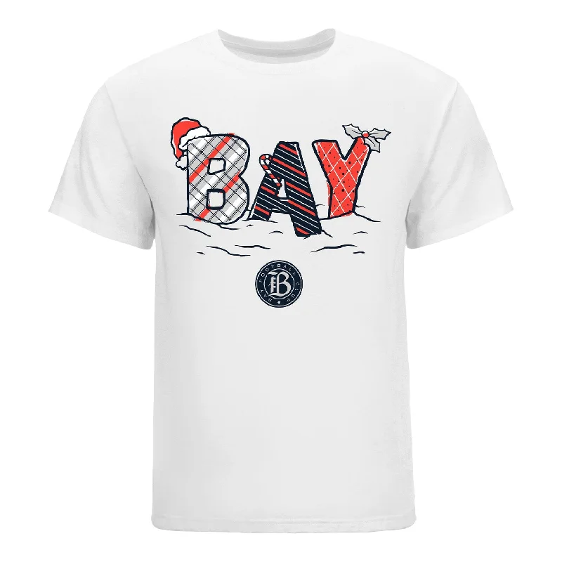 Unisex Bay FC Holiday White Tee Fashionable Trendy Casual