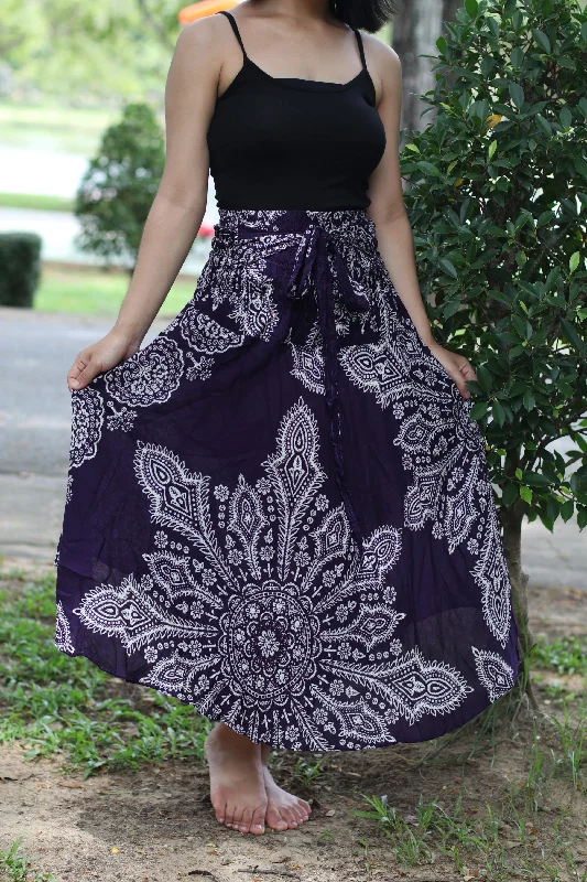 Maxi Dresses Boho Skirts Summer Festival Beachwear Skirt Geometric Mandala Cozy Ribbed Maxi Dress