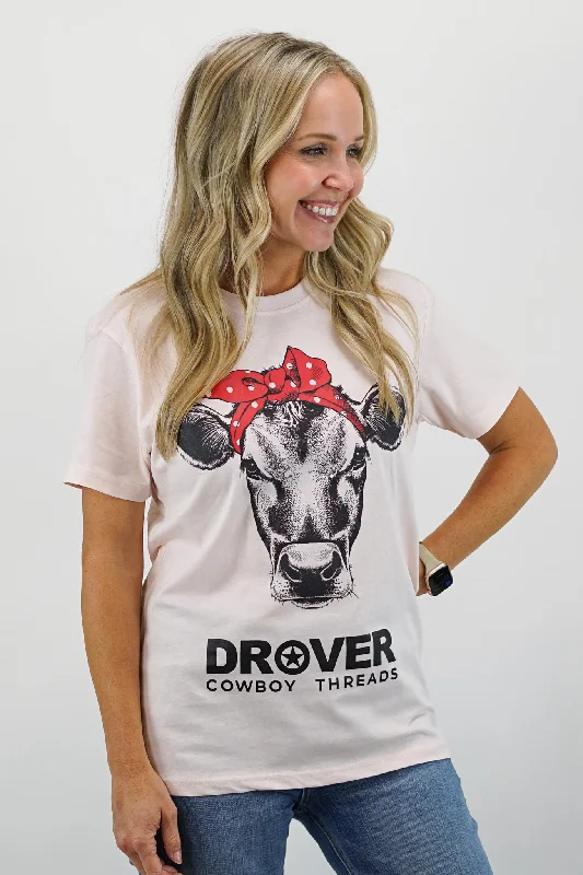 T-Shirt - Cute Heifer Tee - Light Pink Terry Blend Velvet Blend Canvas Blend