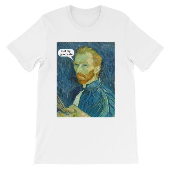 Get My Good Side Vincent Van Gogh T-shirt Jersey Fabric Tulle Fabric Batik Fabric