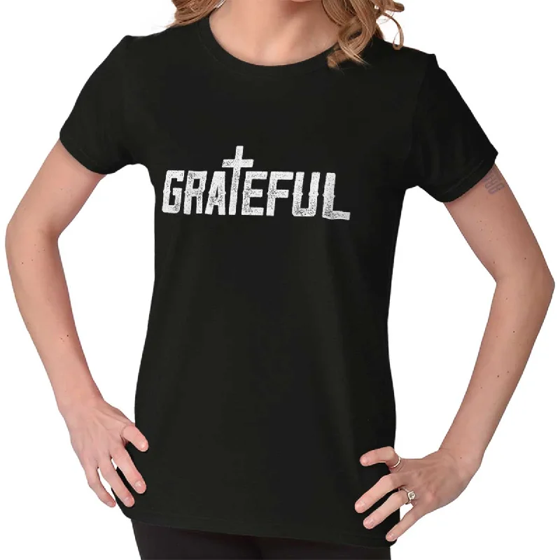 Grateful Ladies T Shirt Houndstooth Herringbone Solid