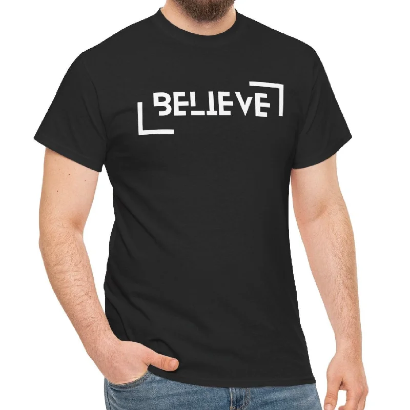 Believe Cotton Tee Graphic Embroidered Appliqued