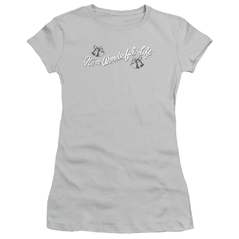 It's a Wonderful Life Logo - Juniors T-Shirt Front Pockets Side Pockets Patch Pockets