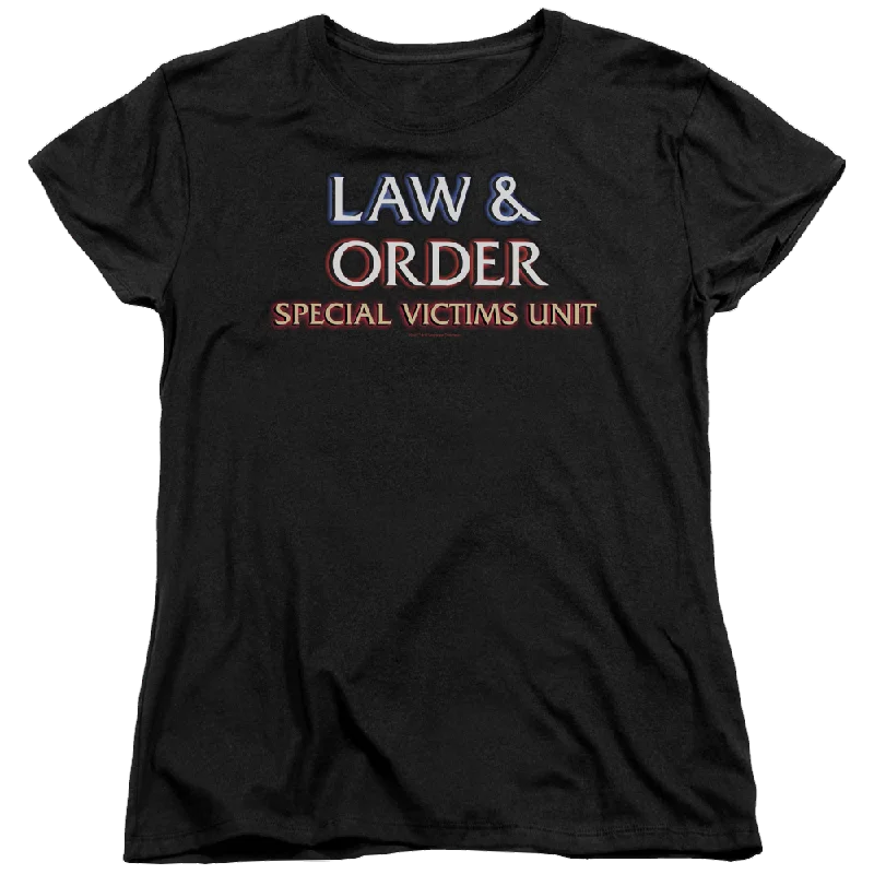 Law and Order: SVU Logo Women's T-Shirt Hooded Caped Shawl Collar