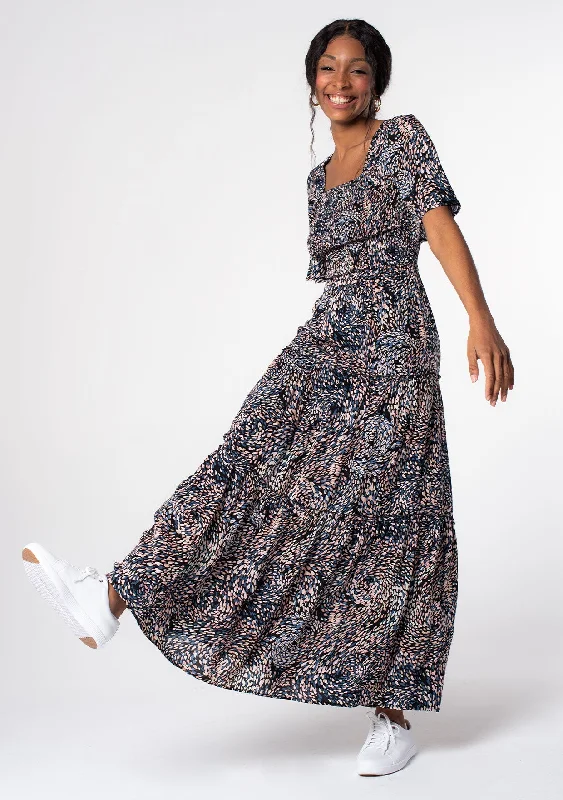 Love Song Smocked Maxi Dress Stylish Pleated A-Line Maxi Dress