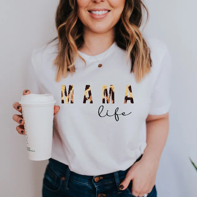 Mama life shirt- cheetah print shirt mom life- mothers day t-shirt- gift for mom- mommy shirt for new mom custom mom shirts with sayings Faux Fur Fabric Real Fur Fabric Shearling Fabric