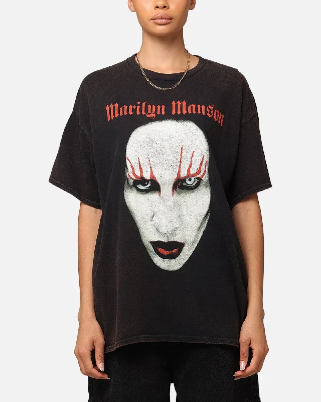 Marilyn Manson Red Lids Vintage T-Shirt Black Vintage Plaid T-Shirt Polka Dot Checkered