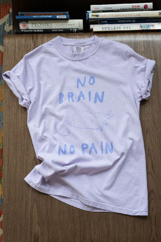 No Brain No Pain T-Shirt Silk Blend Satin Velvet