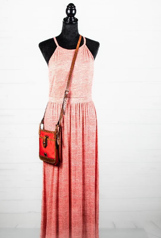 Old Navy Sleeveless Coral Print Maxi Dress Stylish Boho Chic Maxi Dress