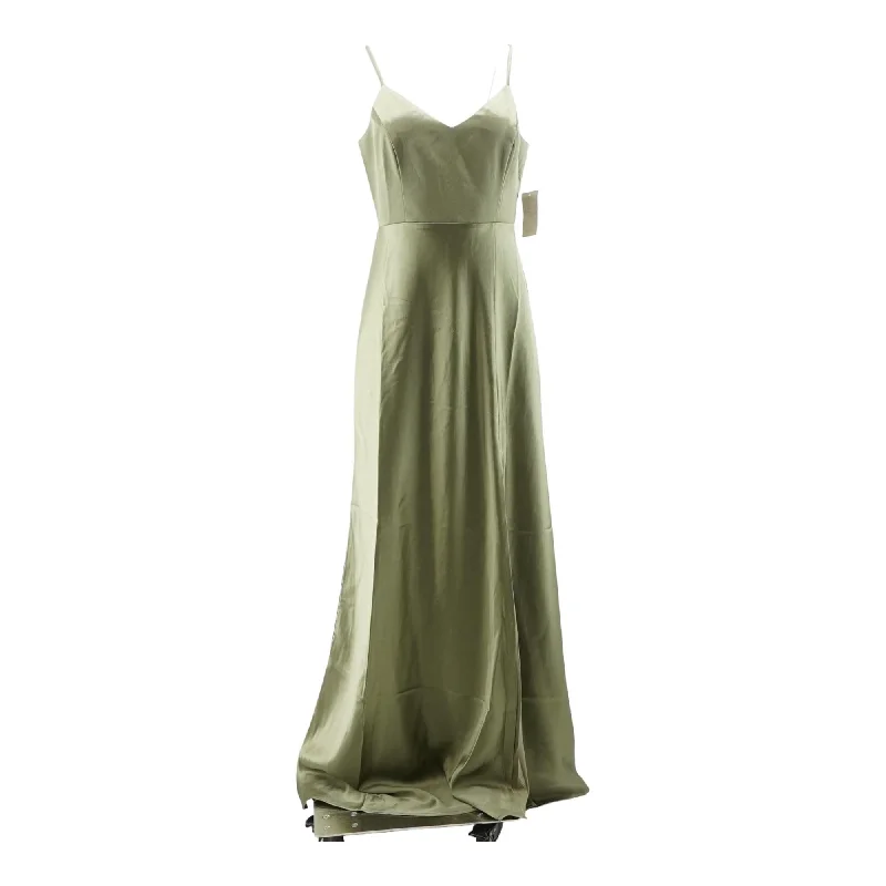 Olive Solid Maxi Dress Trendy Short Sleeve Maxi Dress