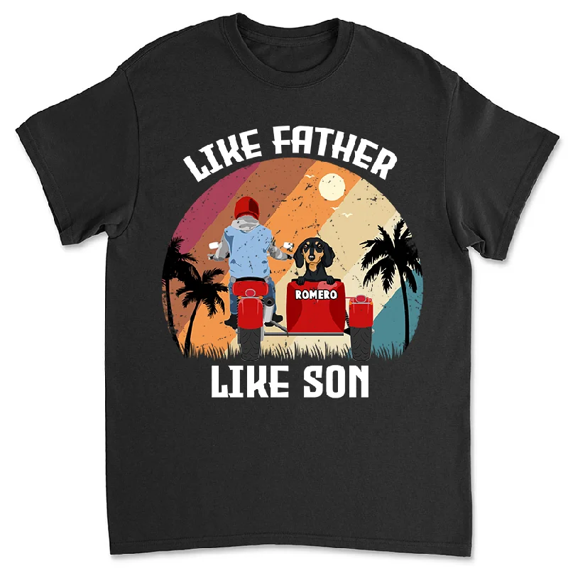 Like Father Like Pet - Personalized Custom Unisex T-Shirt Fleece Fabric Down Fabric Feather Fabric