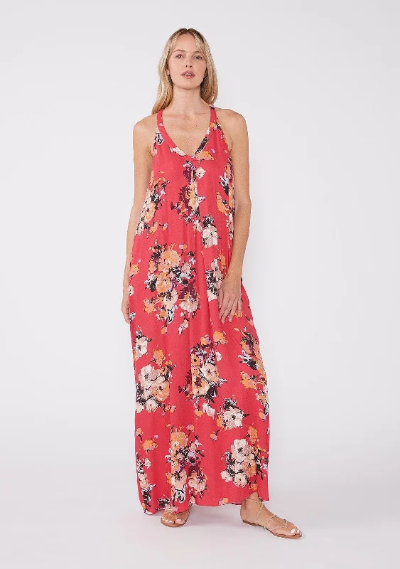 Sanni Floral Maxi Dress Trendy Maxi Dress with Bow