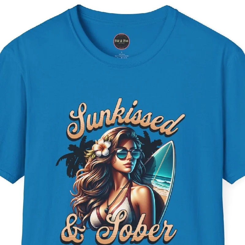 Sunkissed Unisex Softstyle T-Shirt V-Neck T-Shirt Long Sleeve Cotton