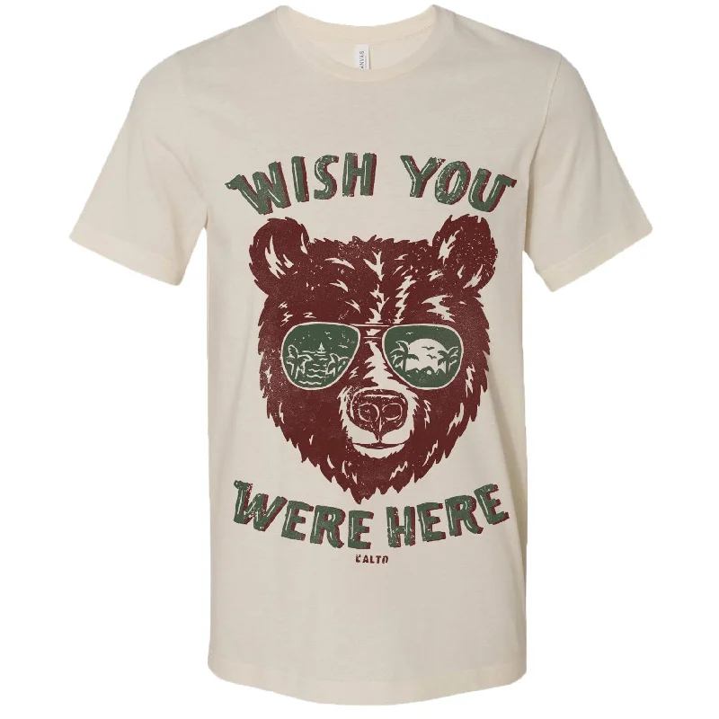 Wish You Were Here Tee Zippered Front Buttoned Front Snap Front