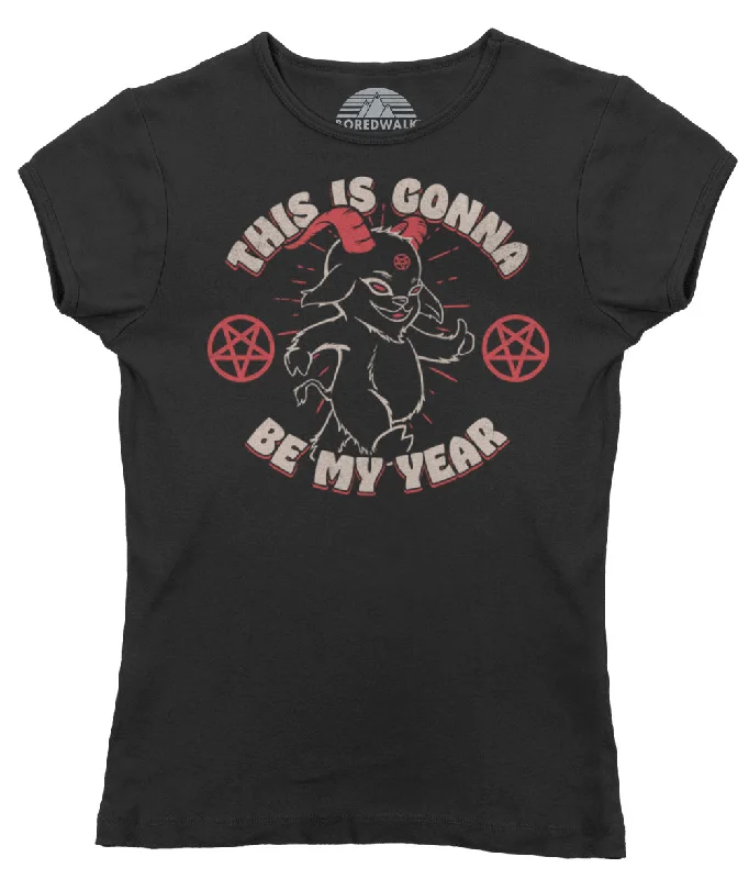 Women's This is Gonna Be My Year Devil T-Shirt Iron Safe Non-Iron Wrinkle Free