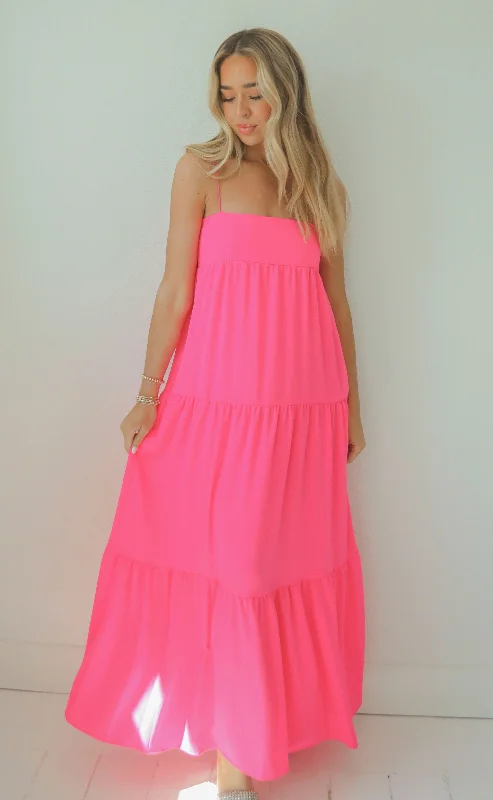 show me your mumu: long weekend maxi dress - pink Stylish Boho Chic Maxi Dress