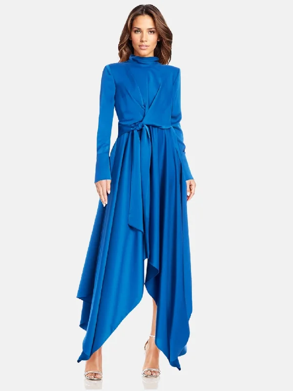 The Elle | Blouson Maxi Dress Cozy Maxi Dress with Slit