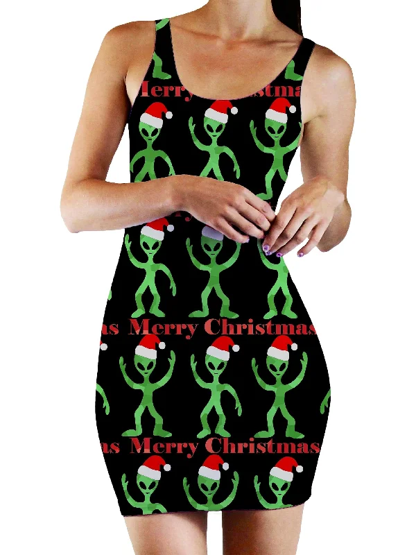 Alien Christmas Bodycon Mini Dress Fashionable Summer Mini Dress