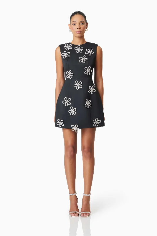 Elliatt Maiara Mini Dress - Black Trendy Denim Mini Dress