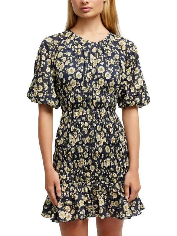 Philippa Mini Dress Midnight Daisy Stylish Floral Print Mini Dress